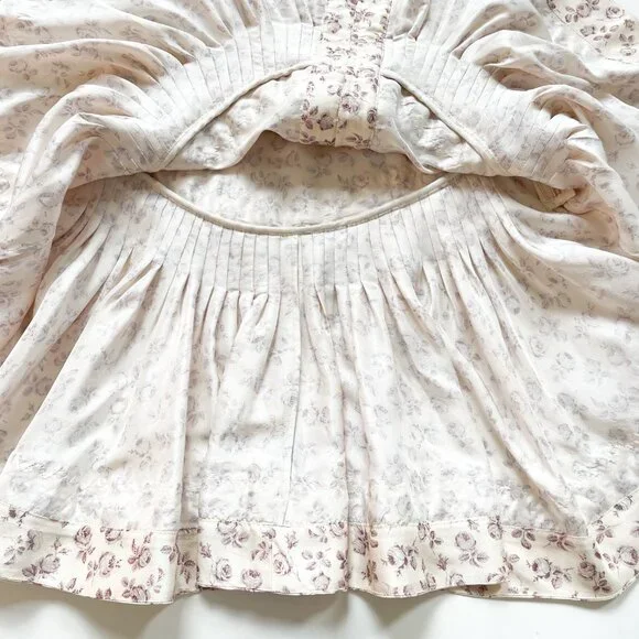 Zimmermann Sabotage Shirt Dress Floral Silk Mini Dress Size AU 1 US 6 NEW - Picture 9 of 14